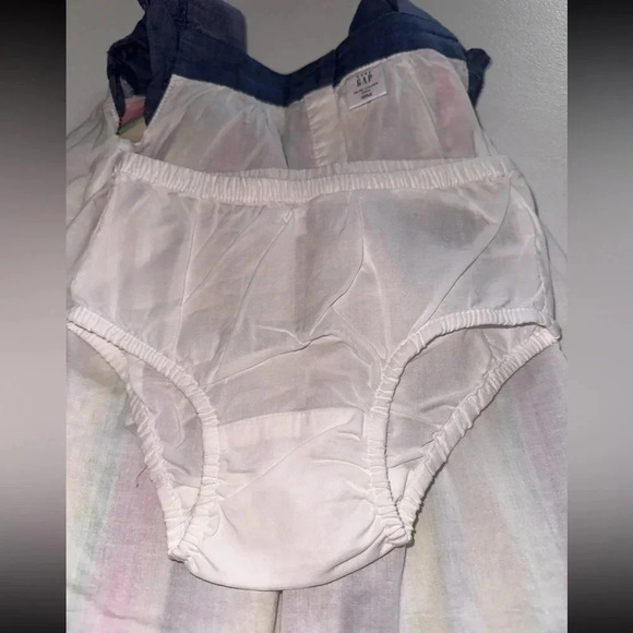 NWT Baby GAP Pastel Striped Chambray Dress - Picture 5 of 8